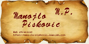 Manojlo Pisković vizit kartica